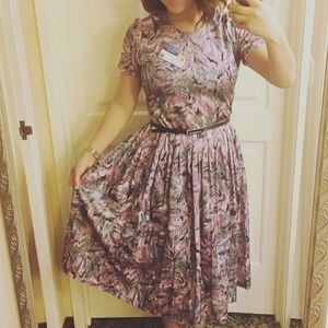 Vintage purple print dress